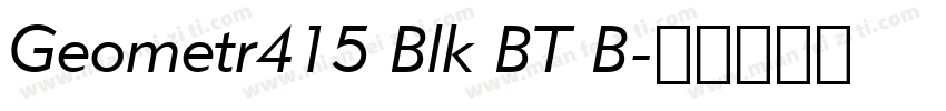 Geometr415 Blk BT B字体转换